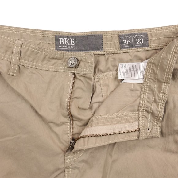 BKE Shorts Standard Fit Mens Size 36x23 Tan Athleisure Normcore Cliff Aluminum - Picture 3 of 14